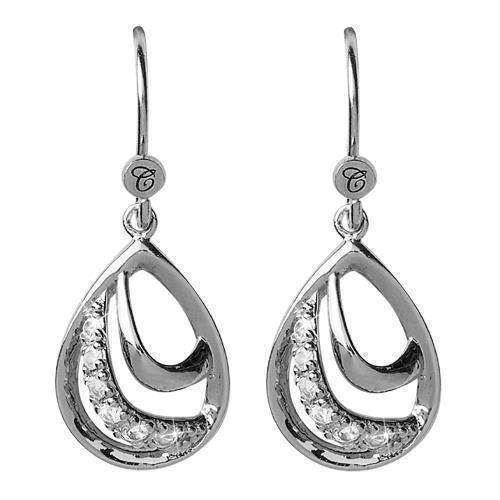 Image of Christina Collect 925 sterling sølv Organic moves Smukke ørehængere, findes også i forgyldt, model 670-S08